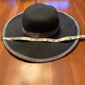 Threads 4 Thought midnight blue straw hat Amazon.com: APLVFFZH Stylish Wide Brim Straw Hat for Sun  main image 4